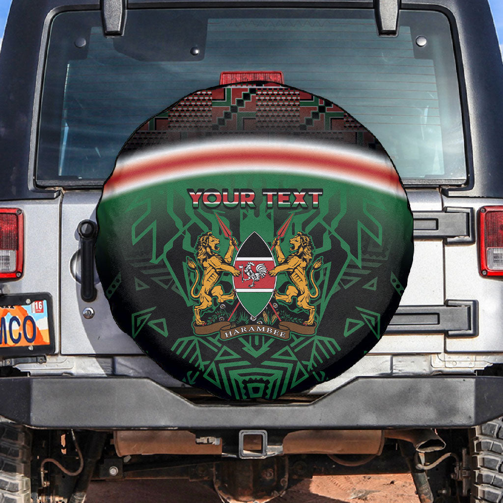 Personalized Kenya Independence Day Spare Tire Cover Tribal Lion 1963 Maasai Beadwork