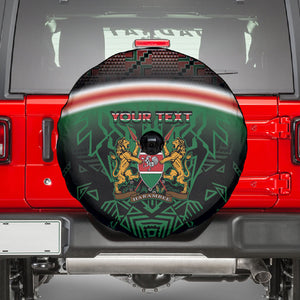 Personalized Kenya Independence Day Spare Tire Cover Tribal Lion 1963 Maasai Beadwork