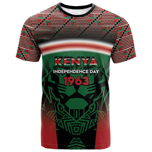 Personalized Kenya Independence Day T shirt Tribal Lion 1963 Maasai Beadwork