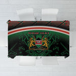 Personalized Kenya Independence Day Tablecloth Tribal Lion 1963 Maasai Beadwork
