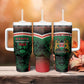 Personalized Kenya Independence Day Tumbler With Handle Tribal Lion 1963 Maasai Beadwork
