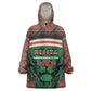 Personalized Kenya Independence Day Wearable Blanket Hoodie Tribal Lion 1963 Maasai Beadwork