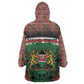 Personalized Kenya Independence Day Wearable Blanket Hoodie Tribal Lion 1963 Maasai Beadwork