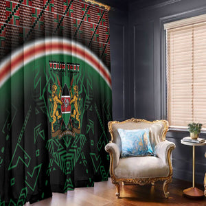 Personalized Kenya Independence Day Window Curtain Tribal Lion 1963 Maasai Beadwork