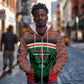 Personalized Kenya Independence Day Zip Hoodie Tribal Lion 1963 Maasai Beadwork