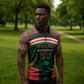 Personalized Kenya Independence Day Zipper Polo Shirt Tribal Lion 1963 Maasai Beadwork