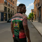 Personalized Kenya Independence Day Zipper Polo Shirt Tribal Lion 1963 Maasai Beadwork