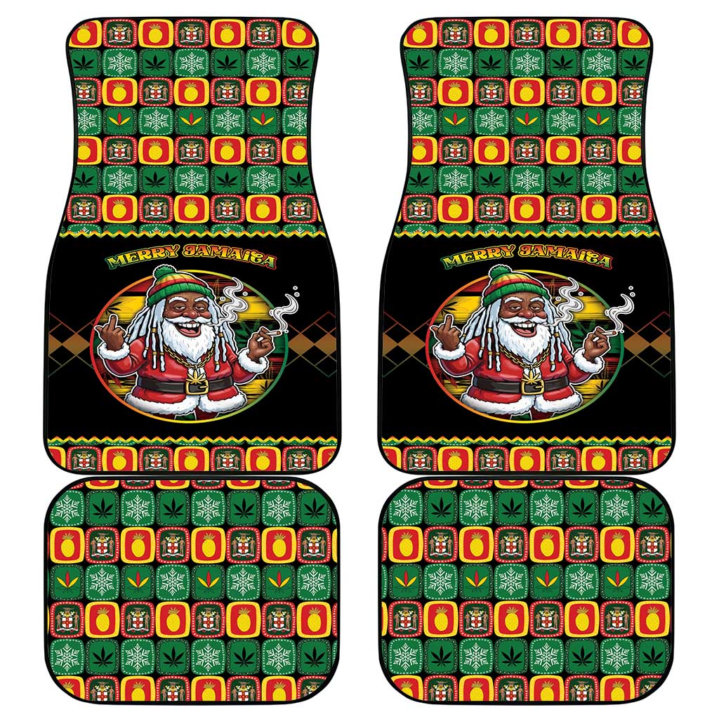 Afro-Jamaicans Christmas Car Mats Most Likely To Smoke With Santa - African Pride