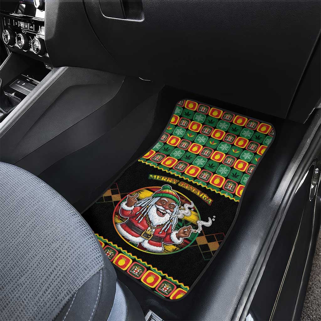 Afro-Jamaicans Christmas Car Mats Most Likely To Smoke With Santa - African Pride