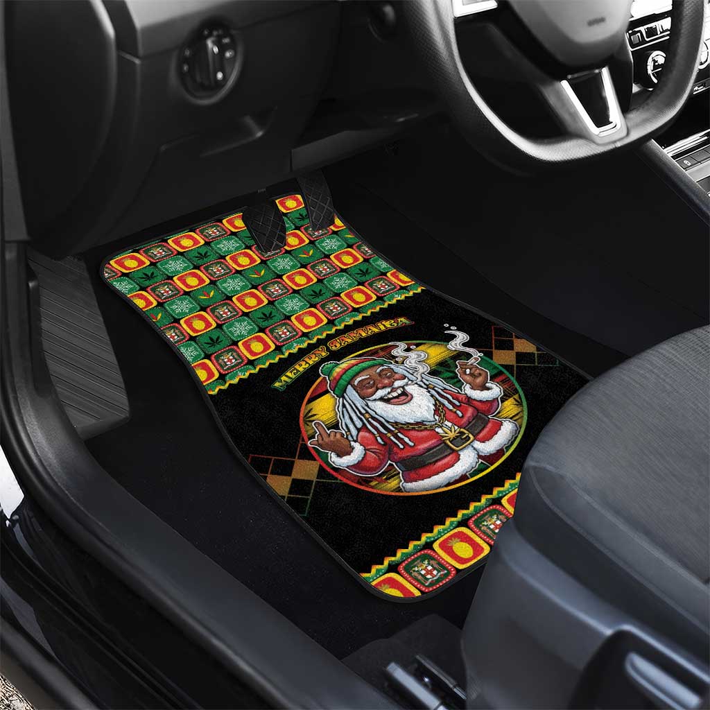 Afro-Jamaicans Christmas Car Mats Most Likely To Smoke With Santa - African Pride