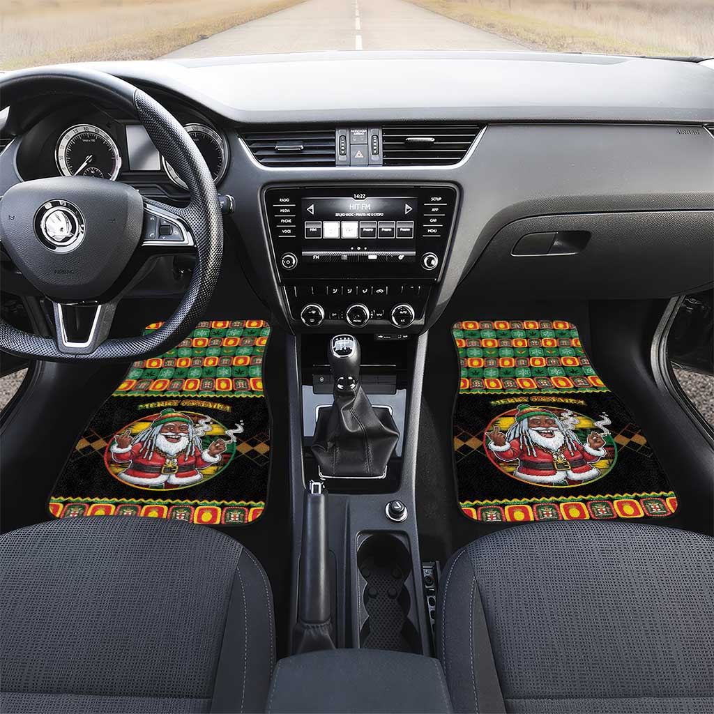 Afro-Jamaicans Christmas Car Mats Most Likely To Smoke With Santa - African Pride
