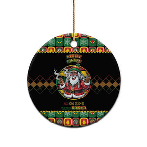 Afro-Jamaicans Christmas Ceramic Ornament Most Likely To Smoke With Santa - African Pride