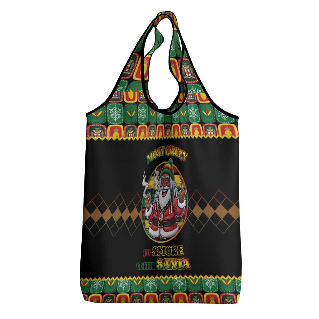 Afro-Jamaicans Christmas Grocery Bag Most Likely To Smoke With Santa - African Pride