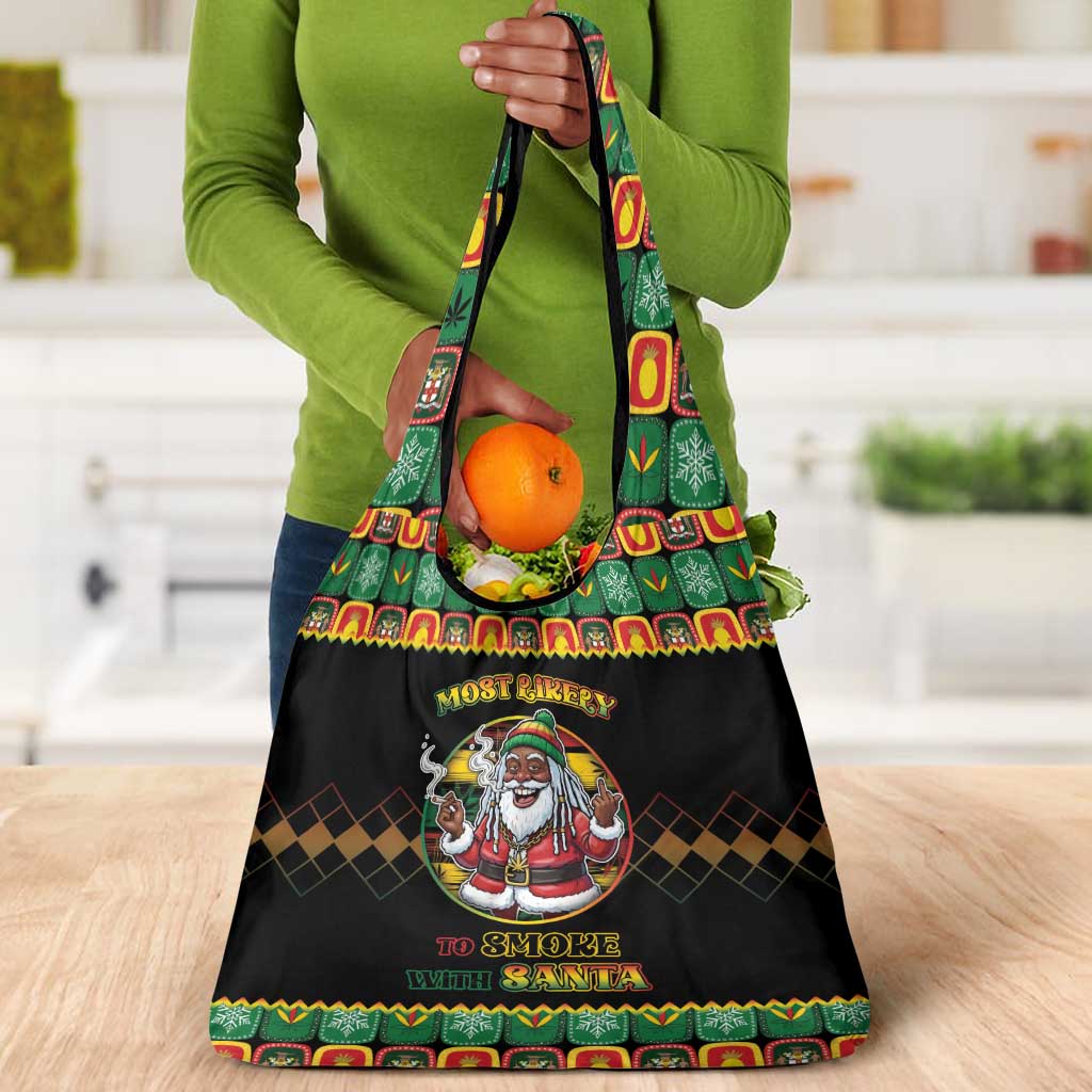Afro-Jamaicans Christmas Grocery Bag Most Likely To Smoke With Santa - African Pride