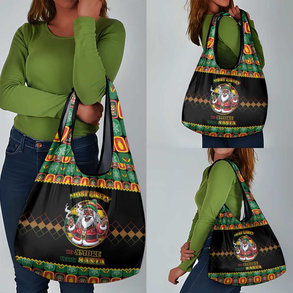Afro-Jamaicans Christmas Grocery Bag Most Likely To Smoke With Santa - African Pride