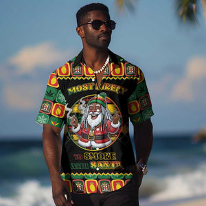 Afro-Jamaicans Christmas Hawaiian Shirt Most Likely To Smoke With Santa DT05