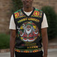 Afro-Jamaicans Christmas Knitted V-Neck Vest Most Likely To Smoke With Santa - African Pride
