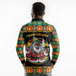 Afro-Jamaicans Christmas Long Sleeve Polo Shirt Most Likely To Smoke With Santa - African Pride