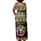 Afro-Jamaicans Christmas Off Shoulder Maxi Dress Most Likely To Smoke With Santa - African Pride