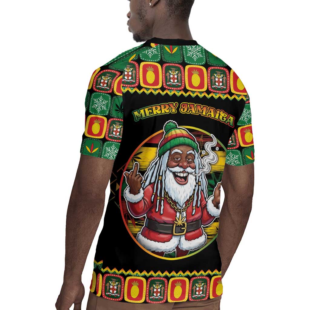 Afro-Jamaicans Christmas Rugby Jersey Most Likely To Smoke With Santa DT05