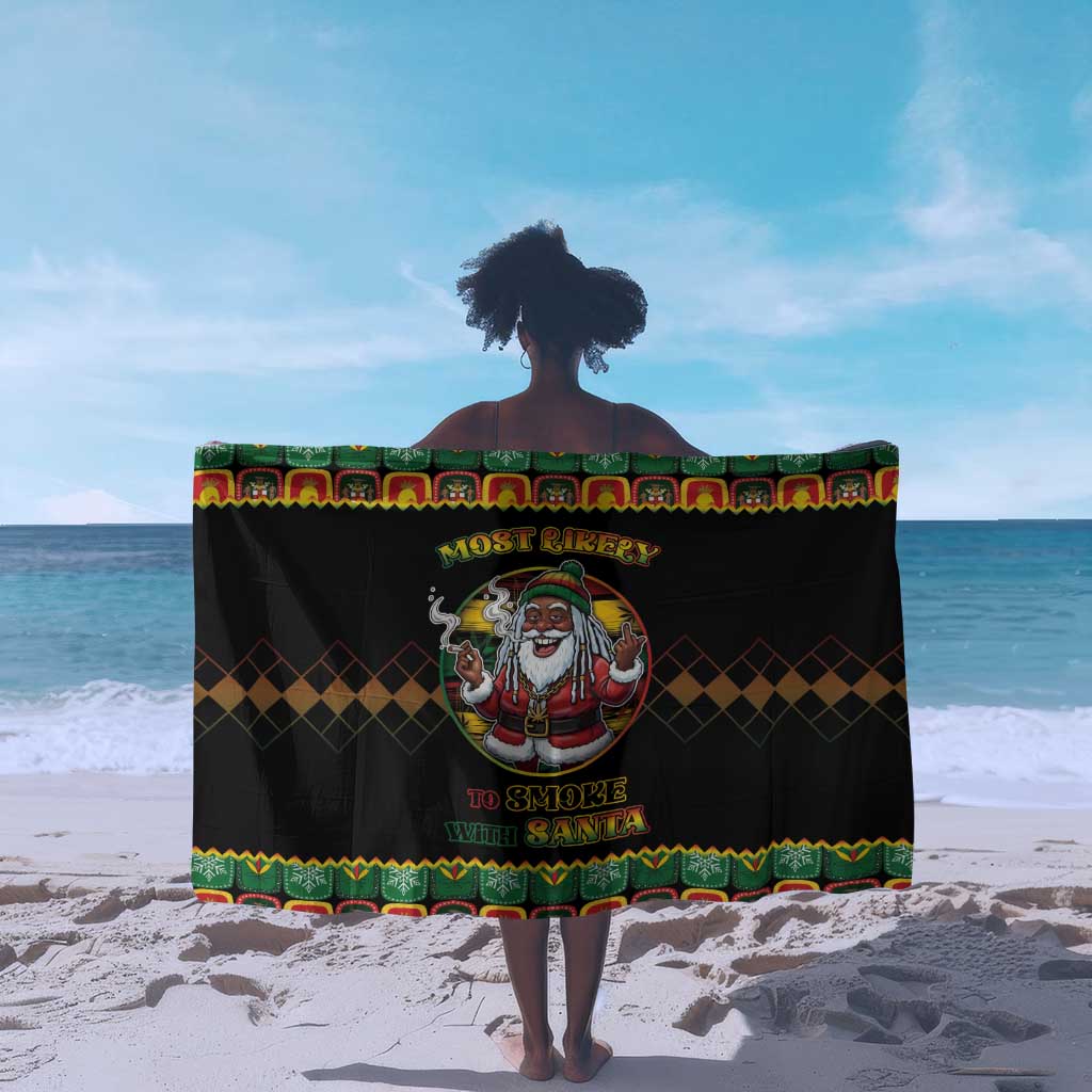 Afro-Jamaicans Christmas Sarong Most Likely To Smoke With Santa - African Pride