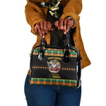 Afro-Jamaicans Christmas Shoulder Handbag Most Likely To Smoke With Santa - African Pride