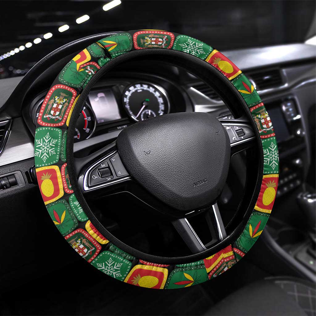Afro-Jamaicans Christmas Steering Wheel Cover Most Likely To Smoke With Santa - African Pride