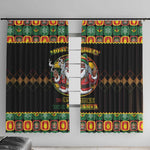 Afro-Jamaicans Christmas Window Curtain Most Likely To Smoke With Santa - African Pride
