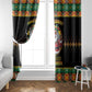 Afro-Jamaicans Christmas Window Curtain Most Likely To Smoke With Santa - African Pride