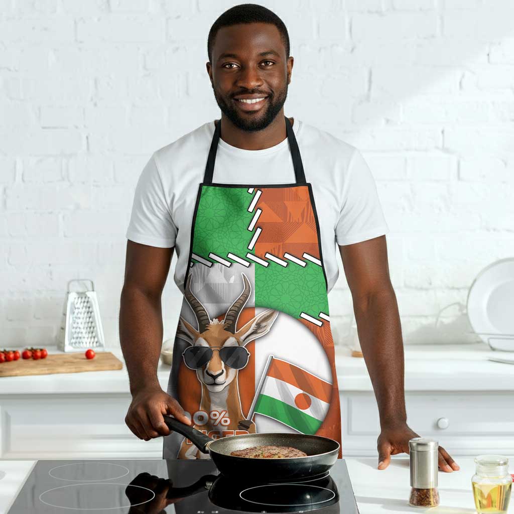 Niger Apron Dama Gazelle Waving Flag Funny Style