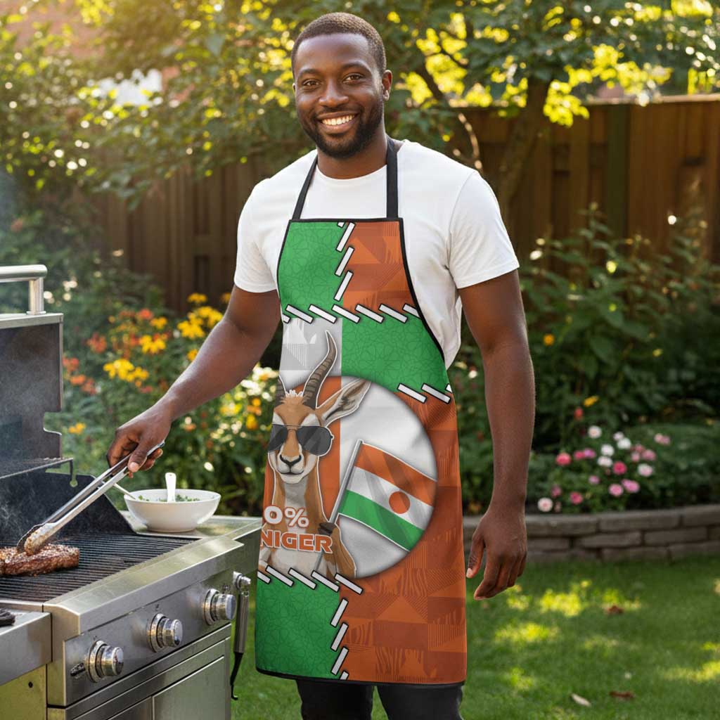 Niger Apron Dama Gazelle Waving Flag Funny Style