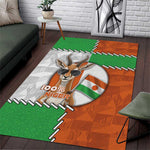 Niger Area Rug Dama Gazelle Waving Flag Funny Style