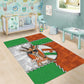 Niger Area Rug Dama Gazelle Waving Flag Funny Style