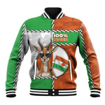 Personalized Niger Baseball Jacket Dama Gazelle Waving Flag Funny Style