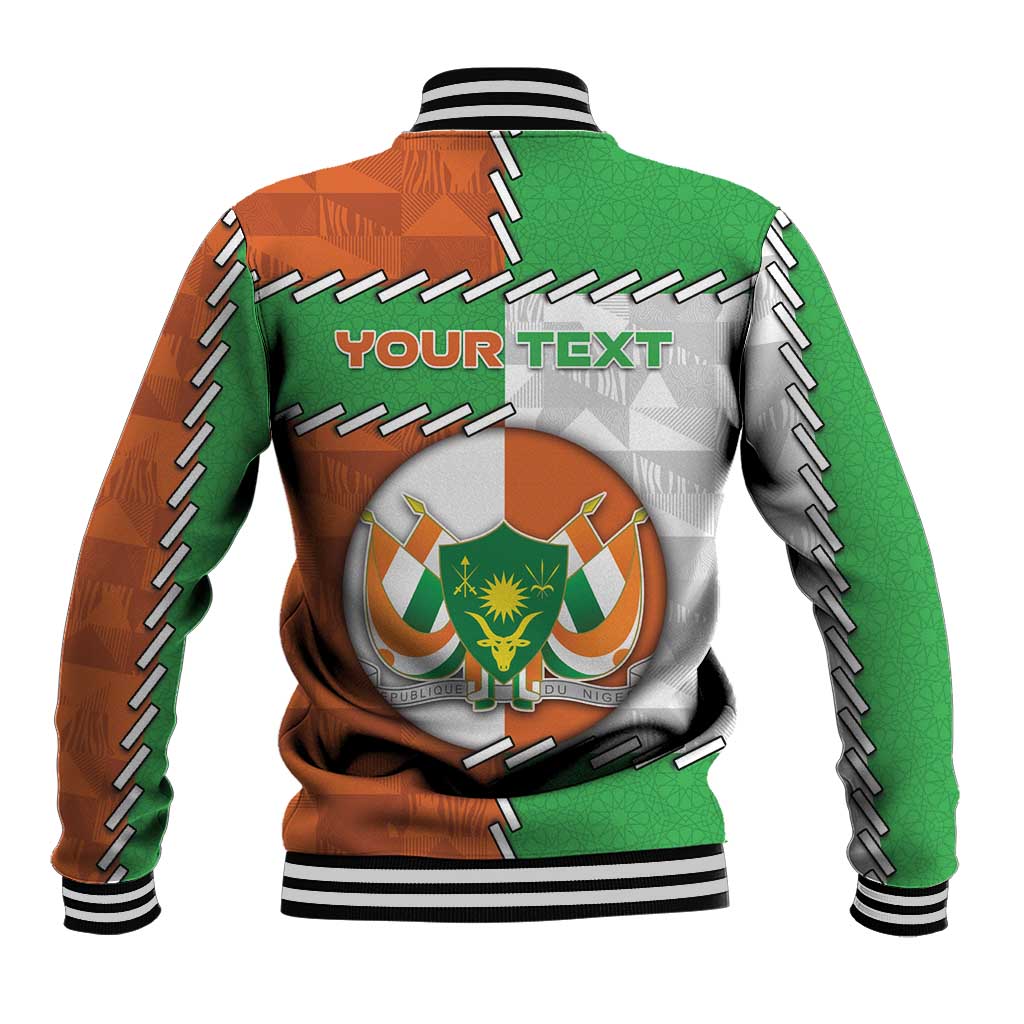 Personalized Niger Baseball Jacket Dama Gazelle Waving Flag Funny Style