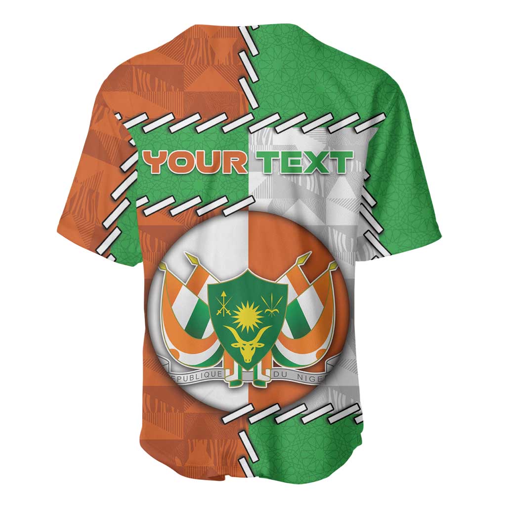 Personalized Niger Baseball Jersey Dama Gazelle Waving Flag Funny Style