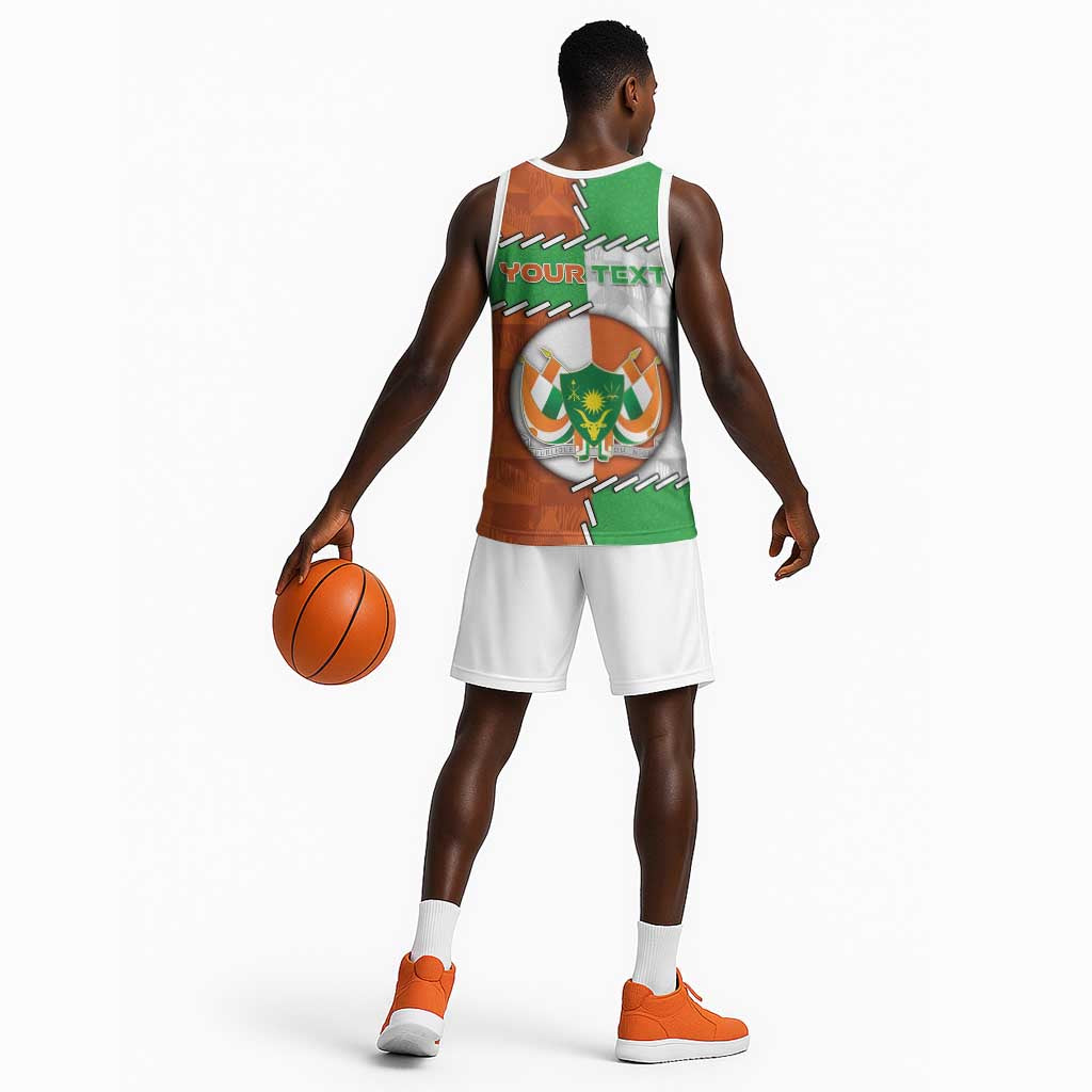 Personalized Niger Basketball Jersey Dama Gazelle Waving Flag Funny Style