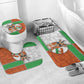 Niger Bathroom Set Dama Gazelle Waving Flag Funny Style