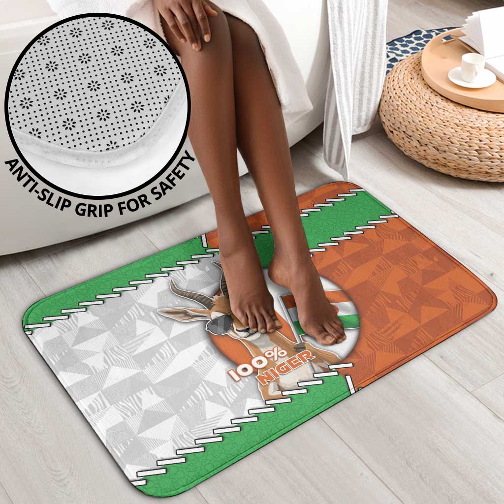 Niger Bathroom Set Dama Gazelle Waving Flag Funny Style
