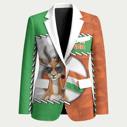 Personalized Niger Blazer Dama Gazelle Waving Flag Funny Style