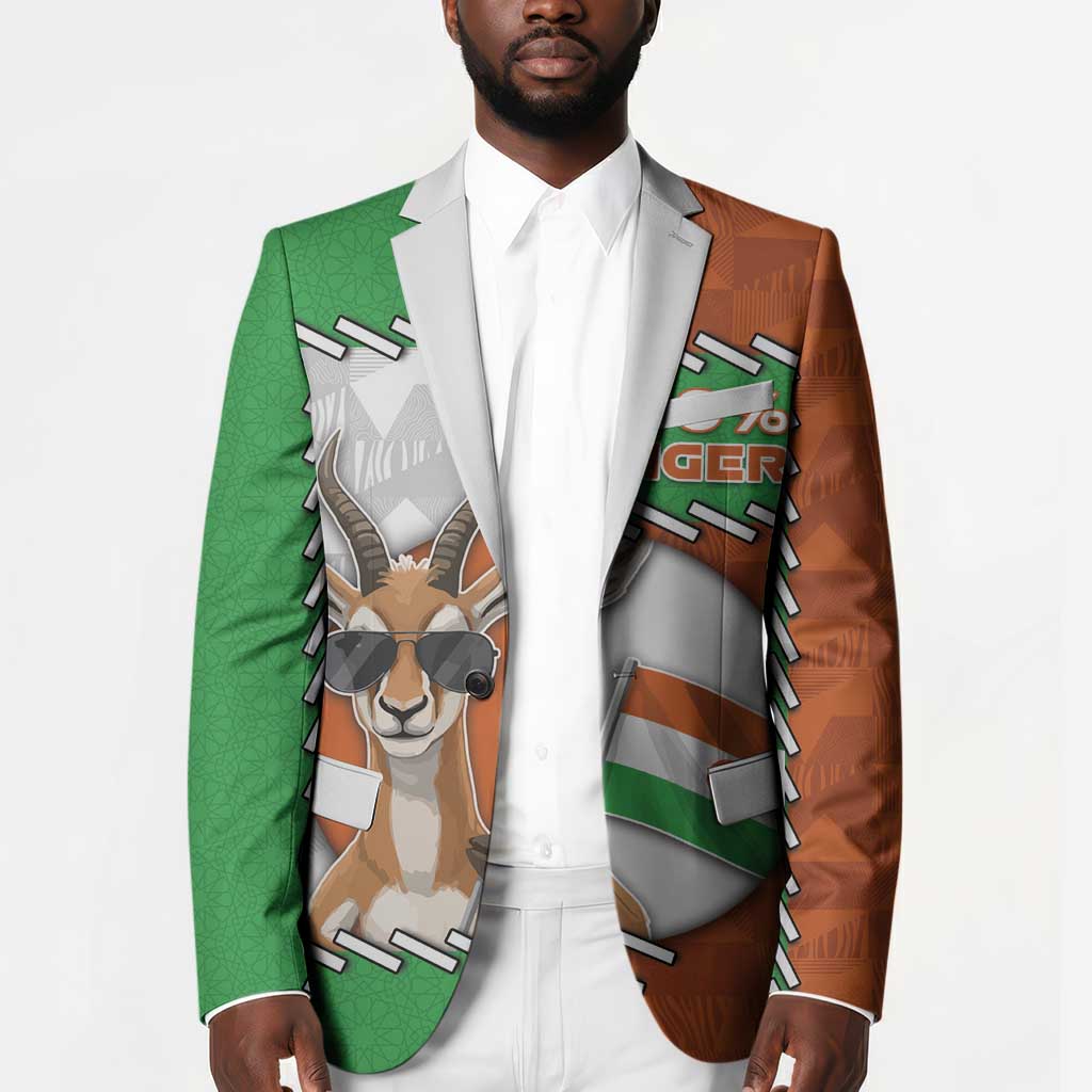 Personalized Niger Blazer Dama Gazelle Waving Flag Funny Style