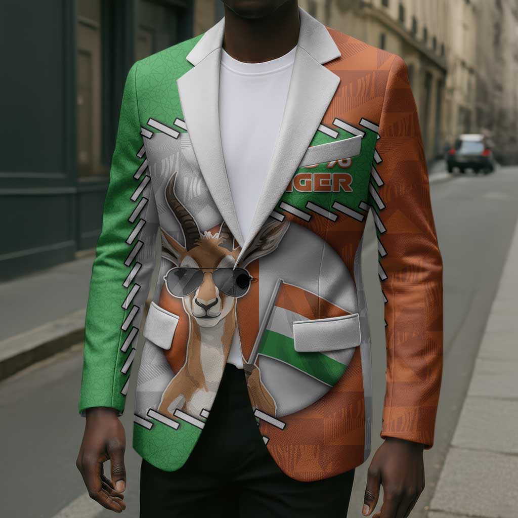 Personalized Niger Blazer Dama Gazelle Waving Flag Funny Style