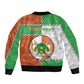 Personalized Niger Bomber Jacket Dama Gazelle Waving Flag Funny Style