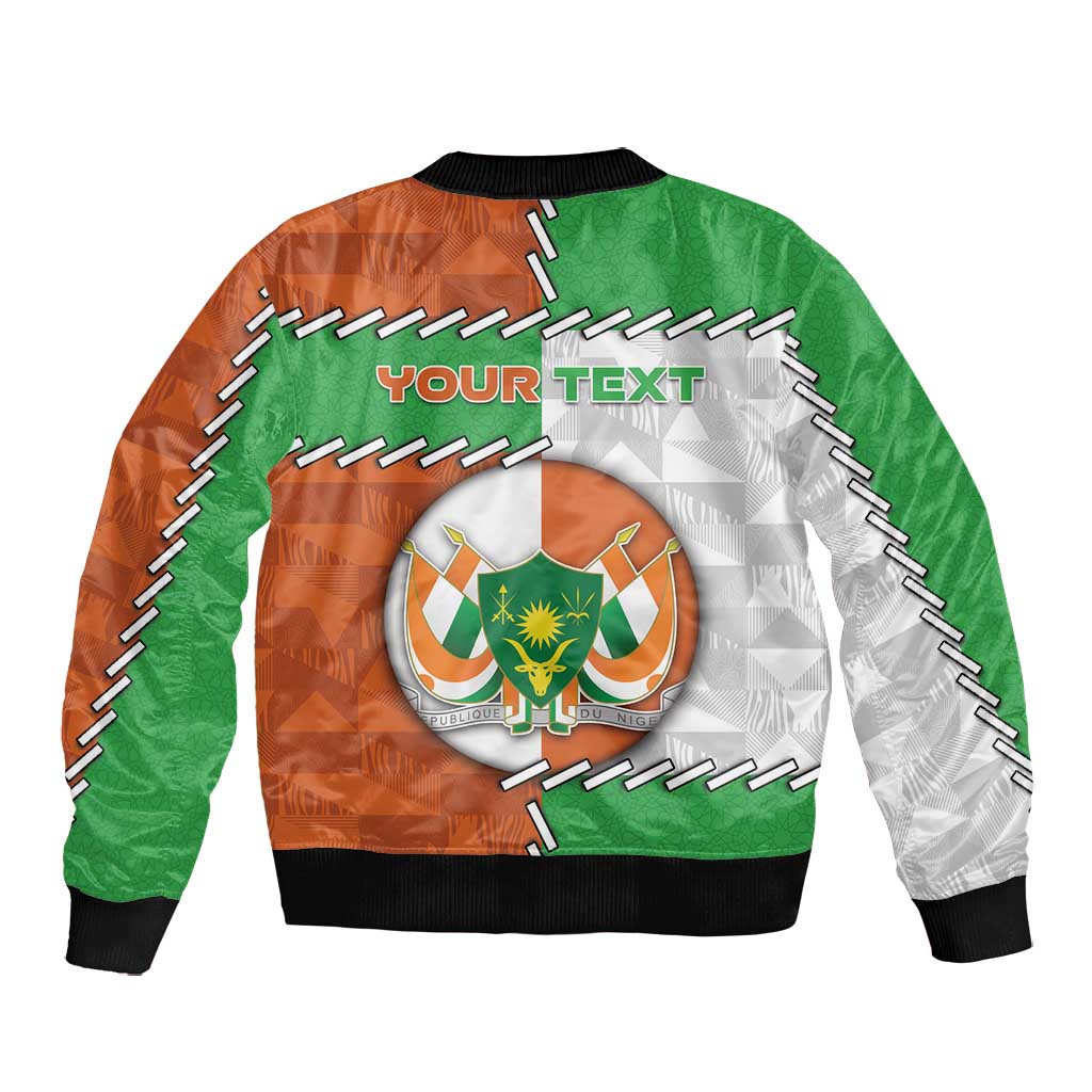 Personalized Niger Bomber Jacket Dama Gazelle Waving Flag Funny Style