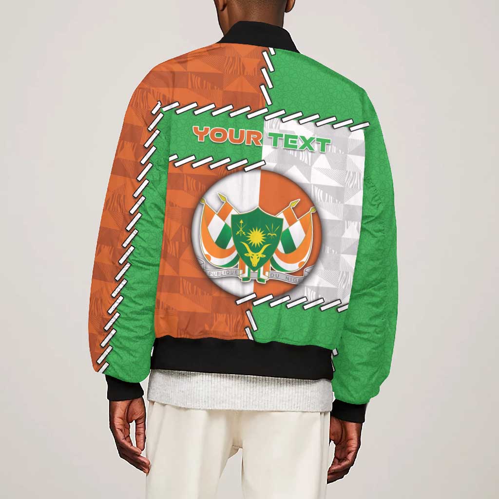 Personalized Niger Bomber Jacket Dama Gazelle Waving Flag Funny Style