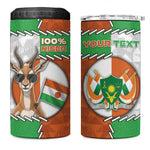Personalized Niger 4 in 1 Can Cooler Tumbler Dama Gazelle Waving Flag Funny Style