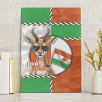 Niger Canvas Wall Art Dama Gazelle Waving Flag Funny Style