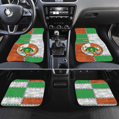 Personalized Niger Car Mats Dama Gazelle Waving Flag Funny Style