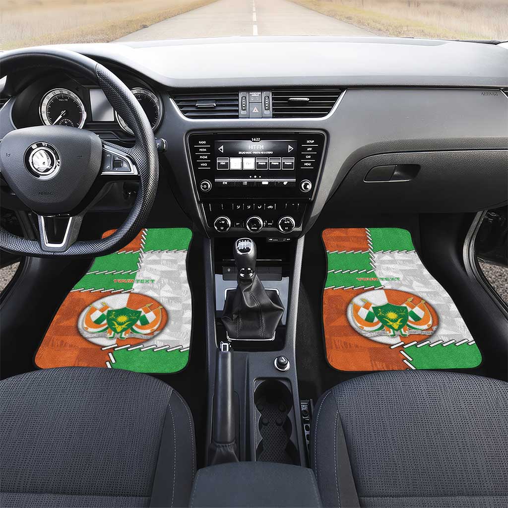 Personalized Niger Car Mats Dama Gazelle Waving Flag Funny Style