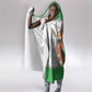 Niger Hooded Blanket Dama Gazelle Waving Flag Funny Style
